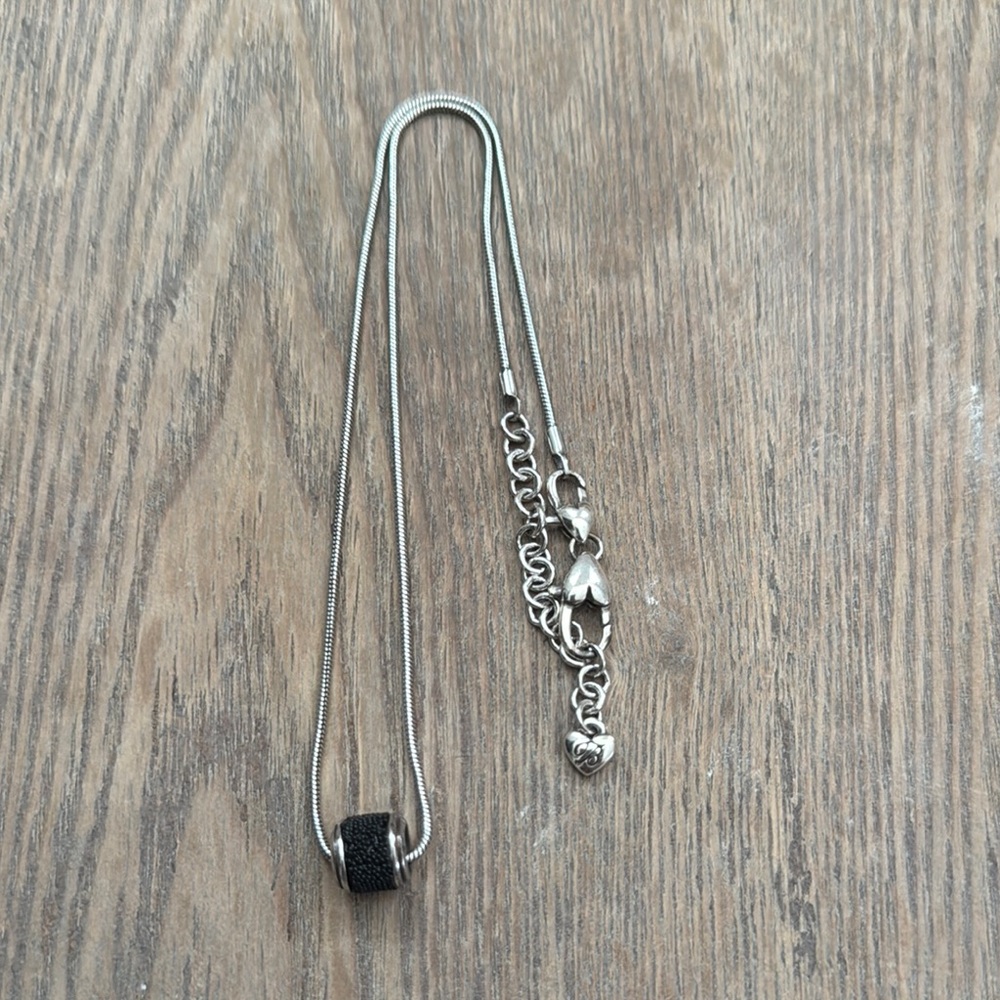 Brighton Silver Chain with Black Bead Accent